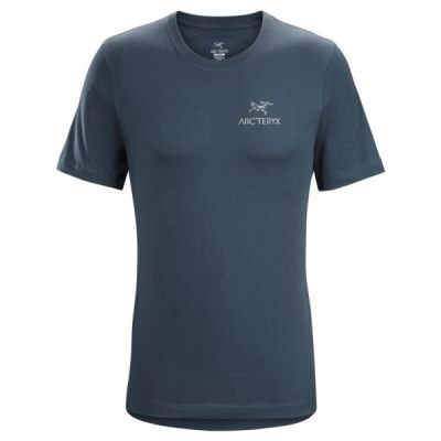 Playeras Arc'teryx Emblem Manga Corta Hombre - Azules - Chile TYQ382941